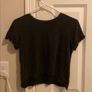 american eagle black speckle shirt